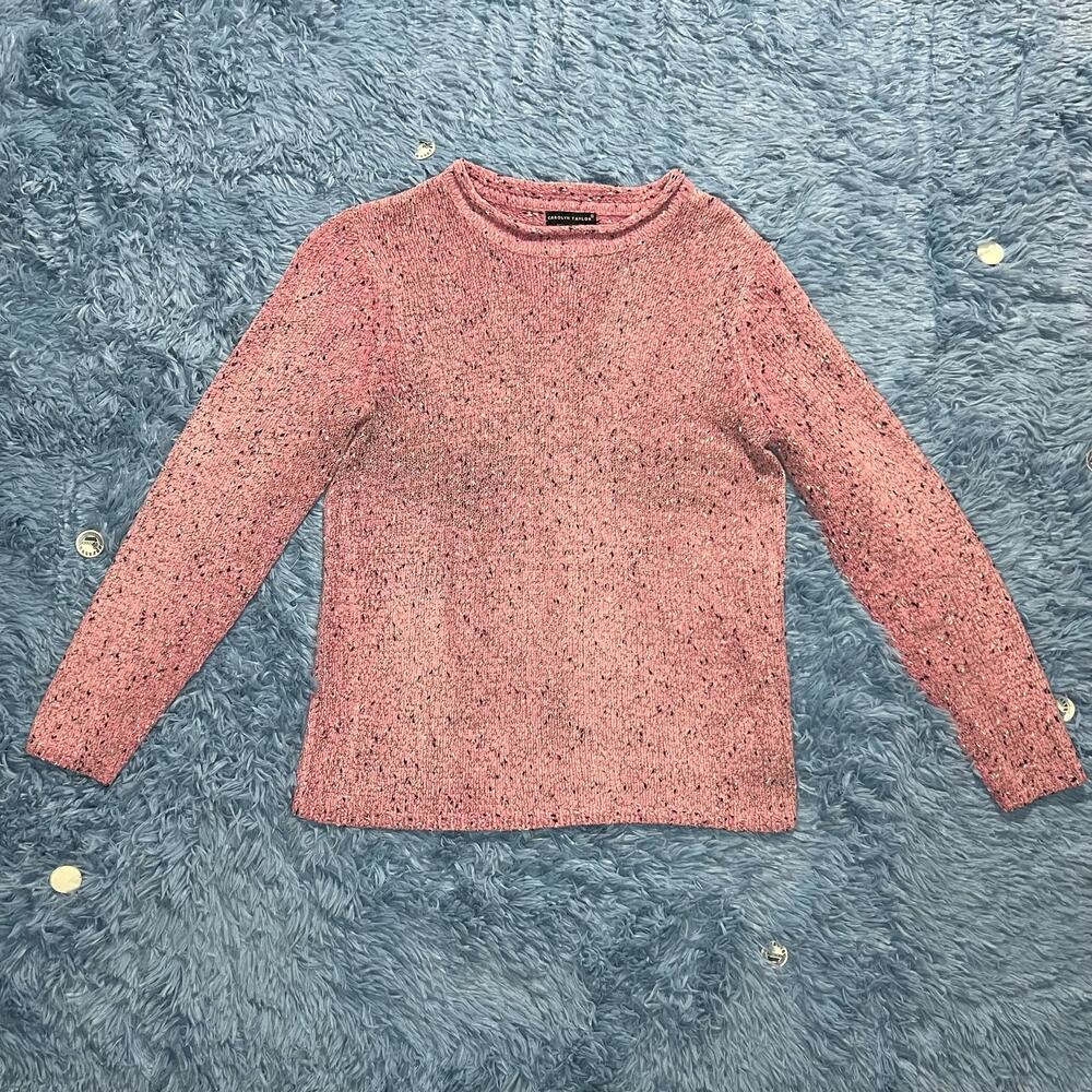 VINTAGE Carolyn Taylor Long Sleeve Shirt Size Small Women’s Pink Grunge Y2K